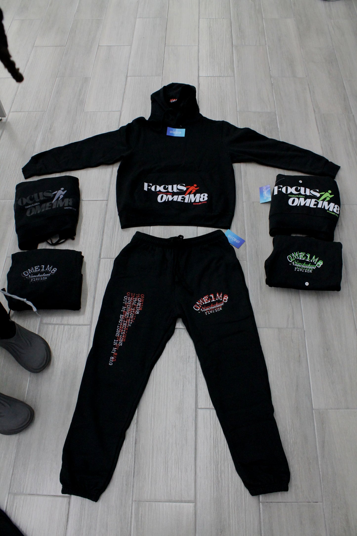 Black Focus Pants RED/WHITE