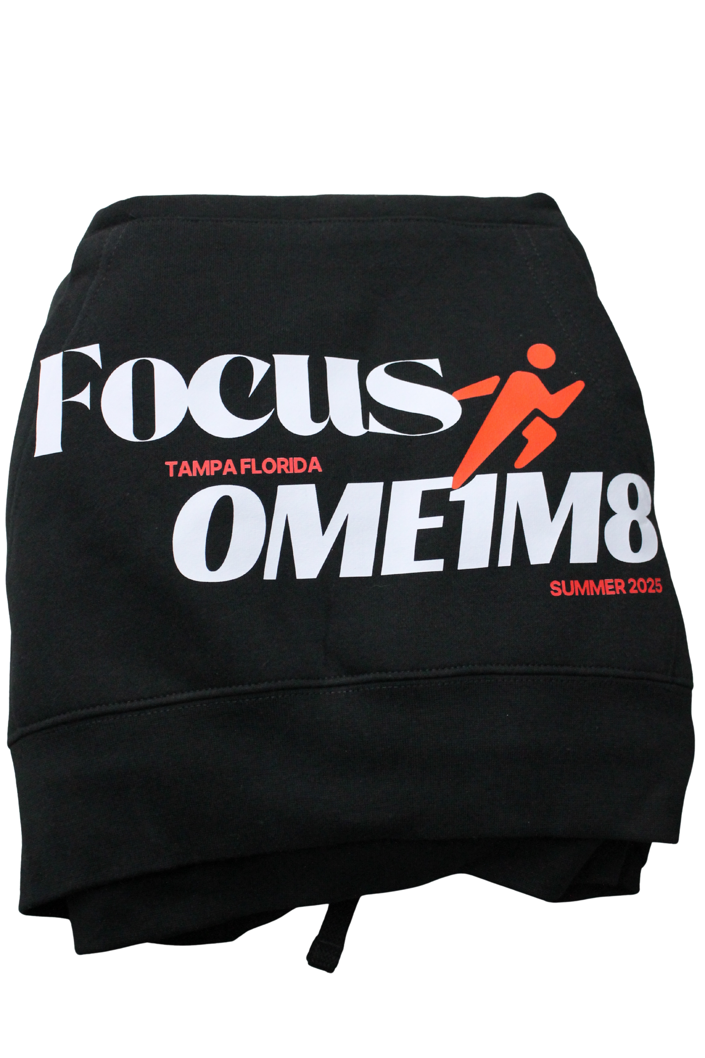 Black Focus Hoodie RED/WHITE